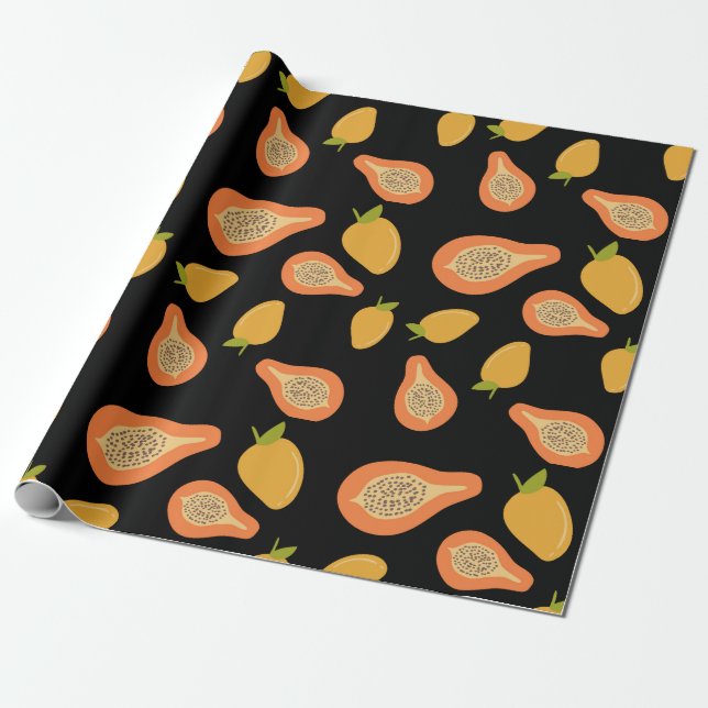 Papel De Regalo mango y papaya (Desenrollado)
