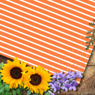 Papel De Regalo Mango y rayas horizontales blancas