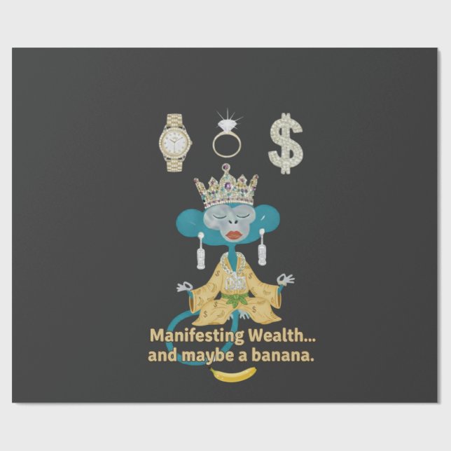 Papel De Regalo manifesting wealth (Superficie plana)