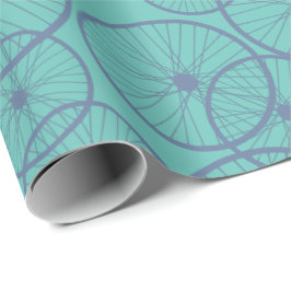 Papel De Regalo Manly Blue Cyclist Bike Wheels Pattercados