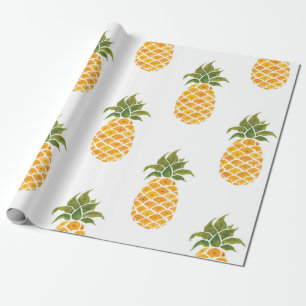 Papel De Regalo Mano acuarela pintada con frutos exóticos marinero