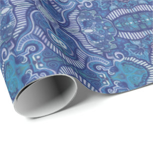 Papel De Regalo Mano Apple Stripe Bohemian Patrón Arábigo Verde