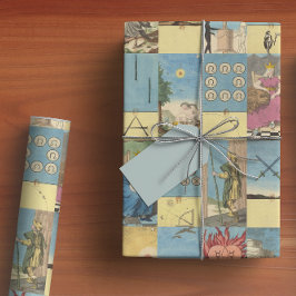 Papel De Regalo Mano de pastel francés vintage dibujada tarot
