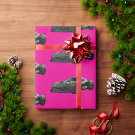 Papel De Regalo Mano del coche deportivo del Corvette C8 gris dibu