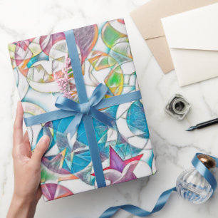 Papel De Regalo Mano Dibujada Por EDDArt - Estrellas Y Corazones 1