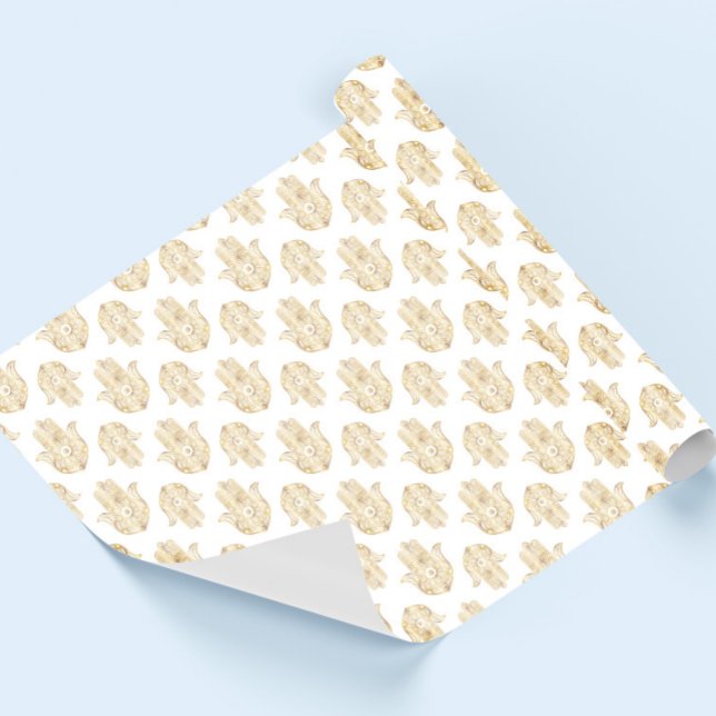 Papel De Regalo Mano Hamsa Gold Sunflower (Subido por el creador)
