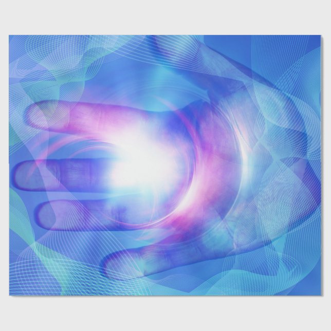 Papel De Regalo Mano luminosa (Superficie plana)