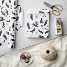 Mano mística de Boho Moon blanco negro