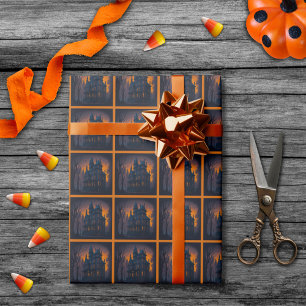Papel De Regalo Mansión embrujada de Halloween para adultos