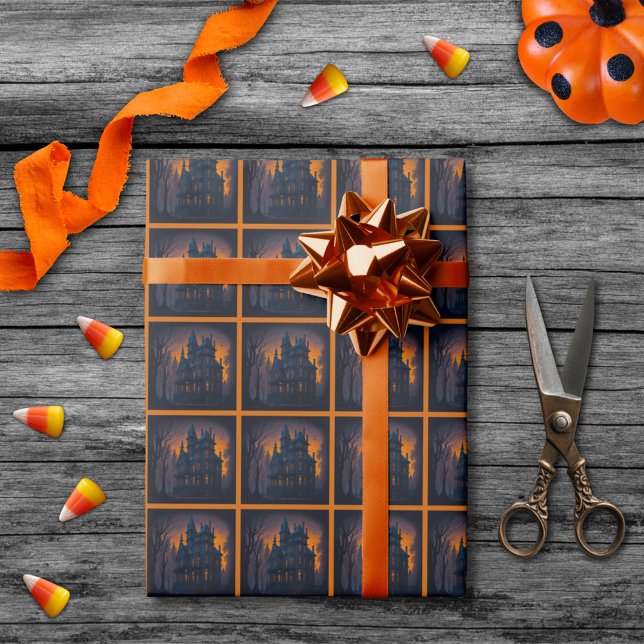 Papel De Regalo Mansión embrujada de Halloween para adultos (Subido por el creador)