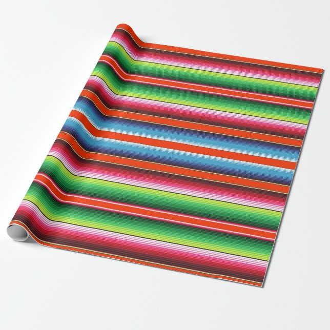 Papel De Regalo Manta tradicional del mexicano de la fiesta de (Desenrollado)