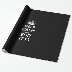 Papel De Regalo Mantén en paz tu texto en negro
