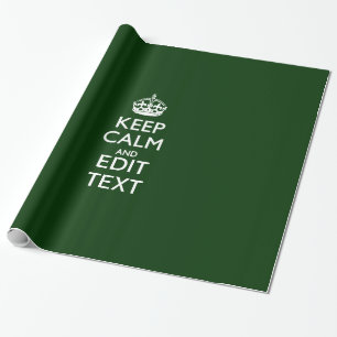 Papel De Regalo Mantén La Calma Personalizada Y Tu Texto Decoració
