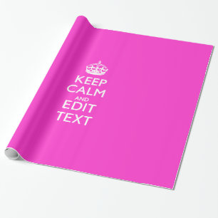 Papel De Regalo Mantener La Calma Personalizada Y Su Texto Decorac