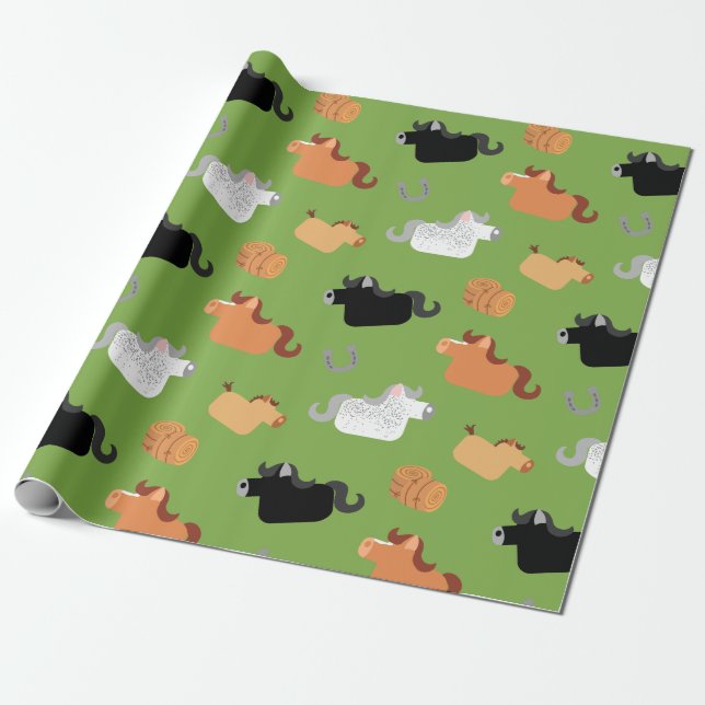 Papel De Regalo Mantenga sus caballos (Desenrollado)