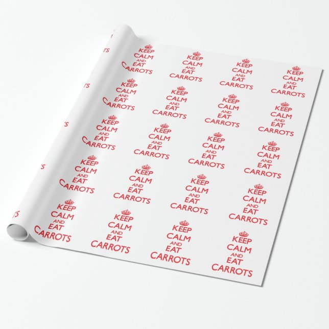 Papel De Regalo Mantenga tranquilo y coma las zanahorias (Desenrollado)