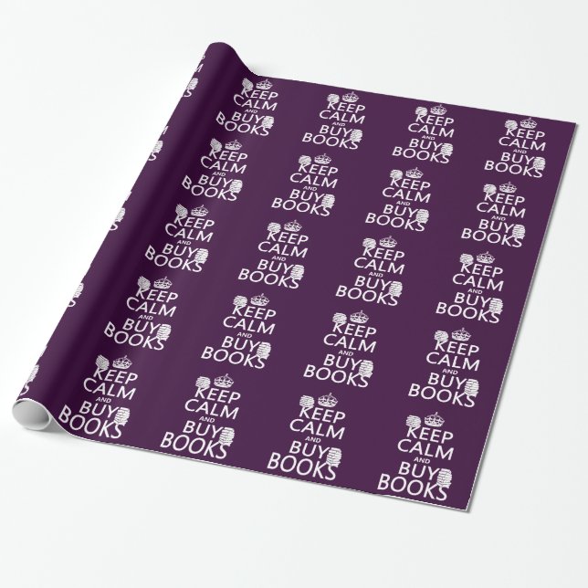 Papel De Regalo Mantenga tranquilo y compre libros (en cualquier (Desenrollado)