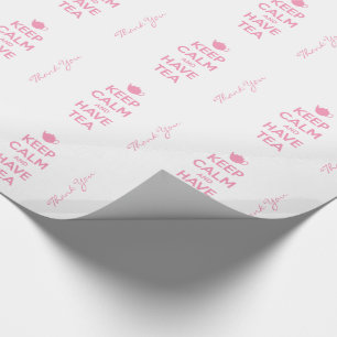 Papel De Regalo Mantenga tranquilo y tenga té personalizado