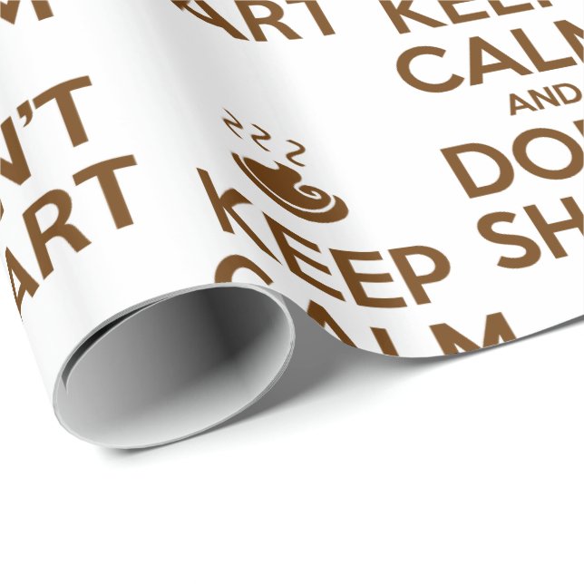 Papel De Regalo Mantengan la calma y no compartan (Esquina del rollo)