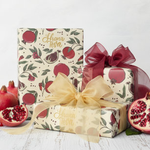 Papel De Regalo Mantequilla Amarilla de Granada Shana Tova Judía