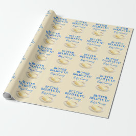 Papel De Regalo Mantequilla Créelo Niño de Cuadros Amarillos Baby 
