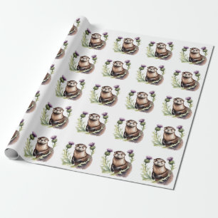 Papel De Regalo Mantequilla de acuarela y fragmentos