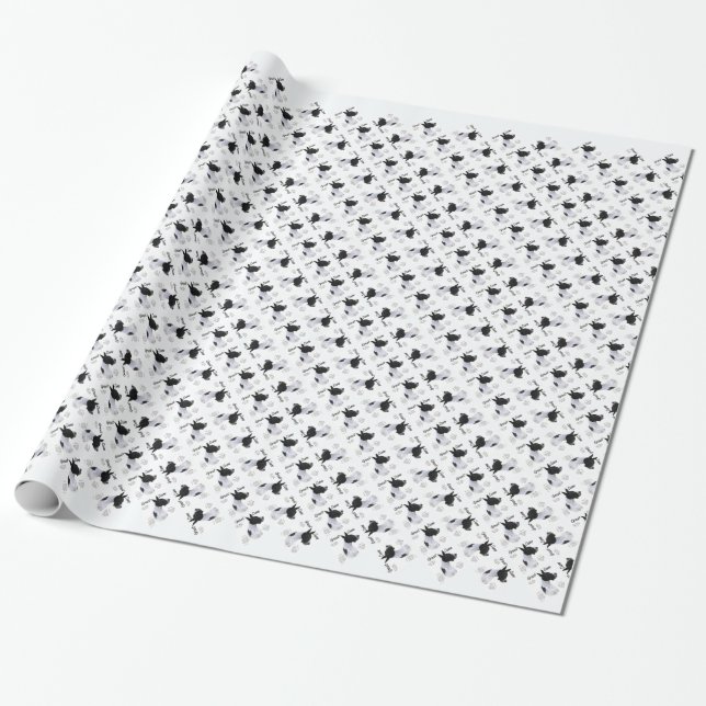 Papel De Regalo Mantle Great Dane History Design (Desenrollado)
