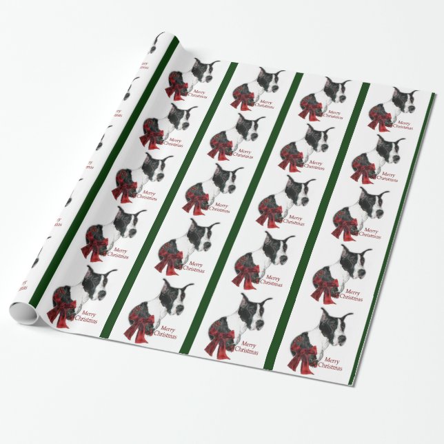 Papel De Regalo Mantle Great Dane Navidades (Desenrollado)