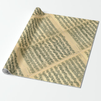 Papel De Regalo Manuscrito de Bach Chaconne para el violín a solas
