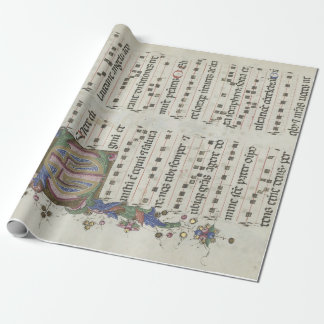 Papel De Regalo Manuscrito de la música medieval iluminado