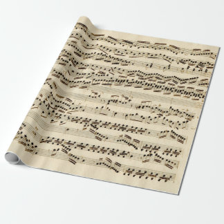 Papel De Regalo Manuscrito de música clásica de época