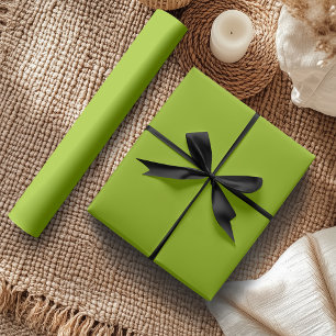 Papel De Regalo Manzana Verde Color Sólido   Clásico   Elegante