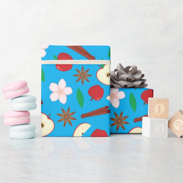 Papel De Regalo Manzanas, Canela, Estrella Anise, se vuelven vibra (Baby Shower)