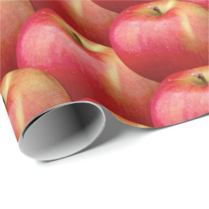 PAPEL DE REGALO MANZANAS ROJAS DELICIOSAS