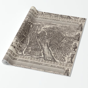 Papel De Regalo Mapa 1618 de París de Claes Jansz. Visscher