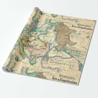 Papel De Regalo Mapa alemán antiguo de Europa
