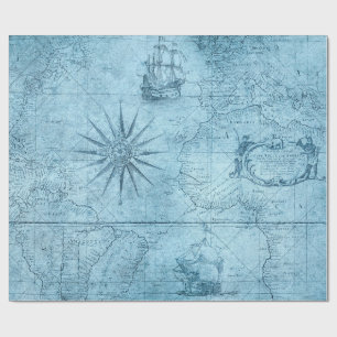 Papel De Regalo Mapa antiguo.