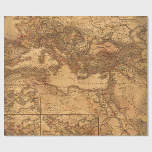 Papel De Regalo Mapa Antiguo de Europa