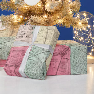 Papel De Regalo Mapa antiguo de Roma NY (1874) 