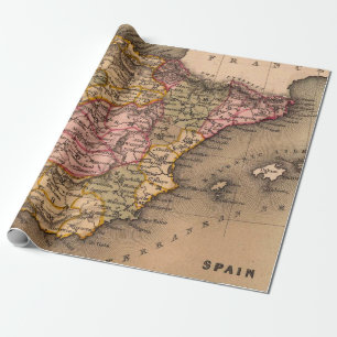 Papel De Regalo Mapa antiguo inspirado (5)