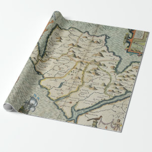 Papel De Regalo Mapa antiguo inspirado (7)