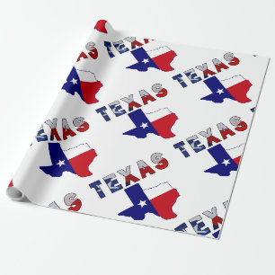 Papel De Regalo Mapa de bandera con Texas