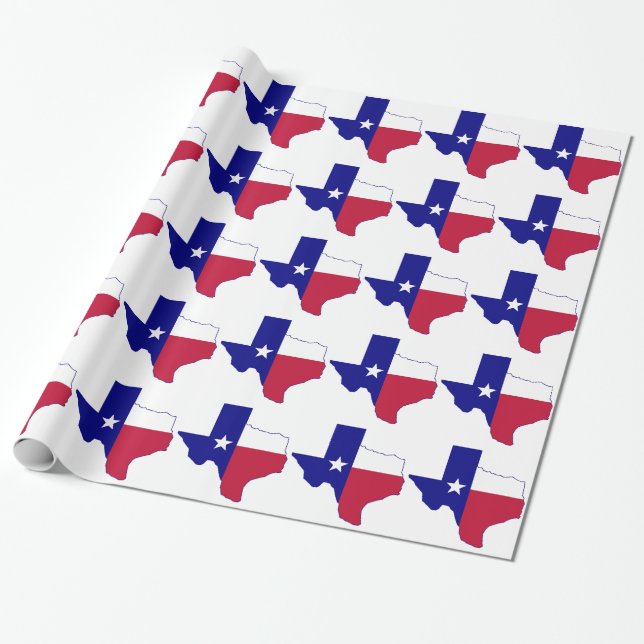 Papel De Regalo Mapa de bandera de Texas (Desenrollado)
