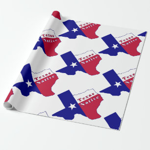 Papel De Regalo Mapa de bandera nativa de Texas