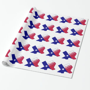 Papel De Regalo Mapa de bandera nativa de Texas