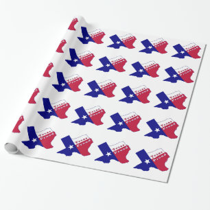 Papel De Regalo Mapa de Bandera Orgullosa de Texas
