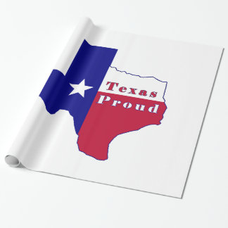 Papel De Regalo Mapa de Bandera Orgullosa de Texas