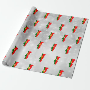 Papel De Regalo Mapa de bandera portuguesa de Portugal