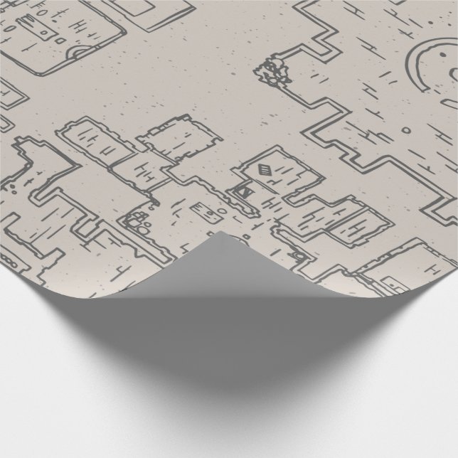 Papel De Regalo Mapa de Dungeon Crawler (Esquina)