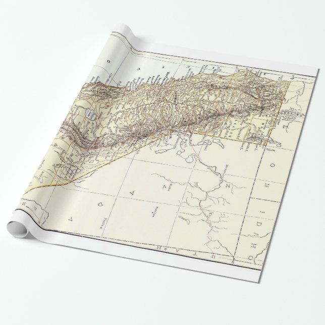 Papel De Regalo Mapa de época de California (1878) (Desenrollado)